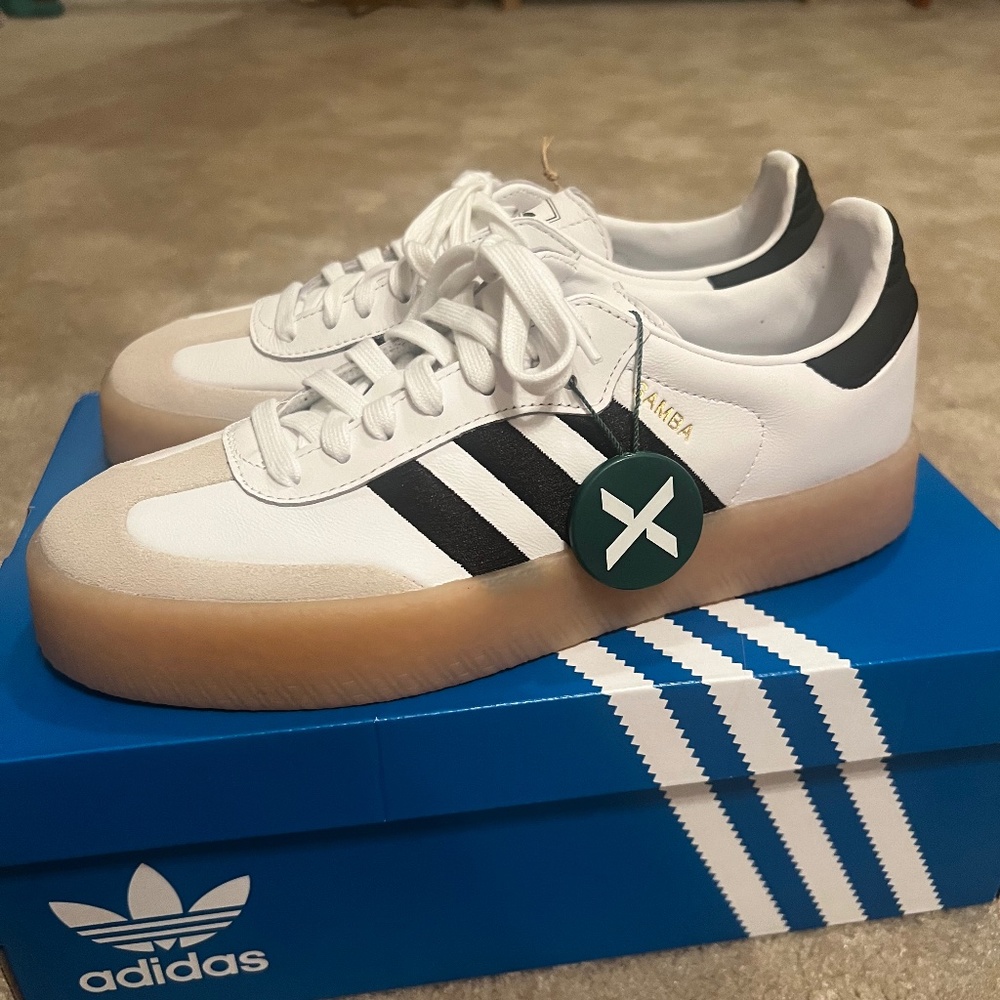 Womens Adidas Sambae White Black Gum